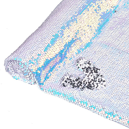PVC Reversible Sequin Fabric DIY-WH0430-543E-1