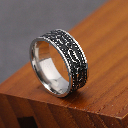 201 Stainless Steel Finger Rings for Men GF3329-19-1