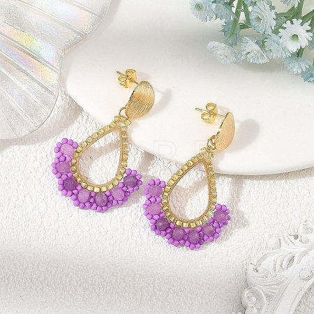 201 Stainless Steel Stud Earrings EJEW-MZ00809-01-1