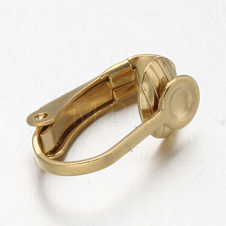Ion Plating(IP) 304 Stainless Steel Clip-on Earring Findings STAS-G130-20G-1