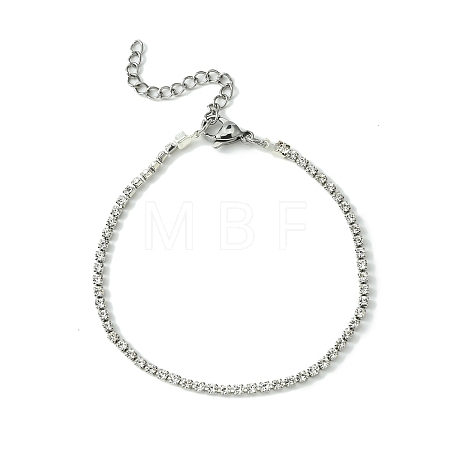 Rhinestone Tennis Bracelet BJEW-JB09625-02-1