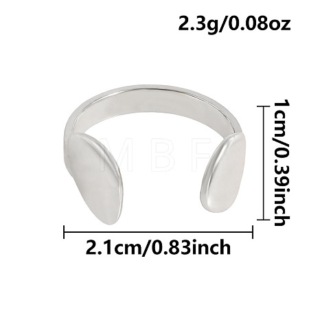 304 Stainless Steel Cuff Open Rings KI5039-1-1