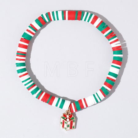 Christmas 304 Stainless Steel Enamel Charm Bracelets AH2991-17-1