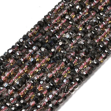 Electroplate Glass Beads Strands GLAA-Q105-03S-1