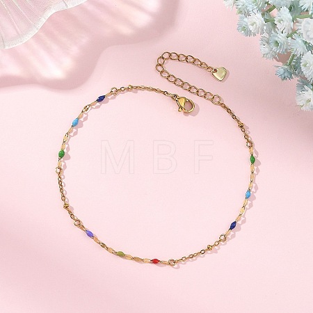 304 Stainless Steel Link Chains Anklets AJEW-AN00840-1