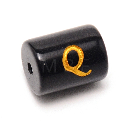 Painted Glass Beads GLAA-TAC0009-01Q-1