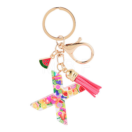Fruit Series Letter Resin Keychains KEYC-TAC0033-02X-1