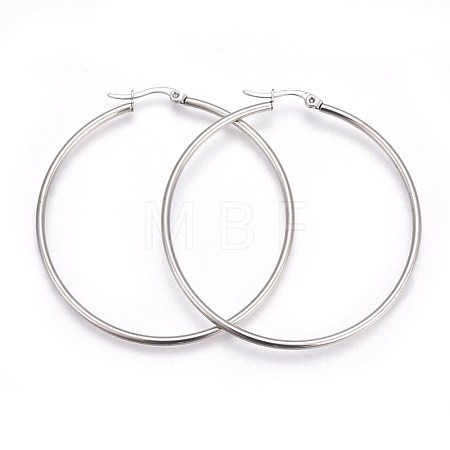 Tarnish Resistant 304 Stainless Steel Big Hoop Earrings EJEW-P173-13P-07-1