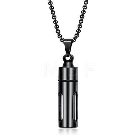 316L Surgical Stainless Steel Urn Ashes Pendants BOTT-PW0001-003A-EB-1