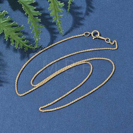 1/20 14K Gold Filled Wheat Chain Necklaces for Women Men NJEW-Z068-12G-1