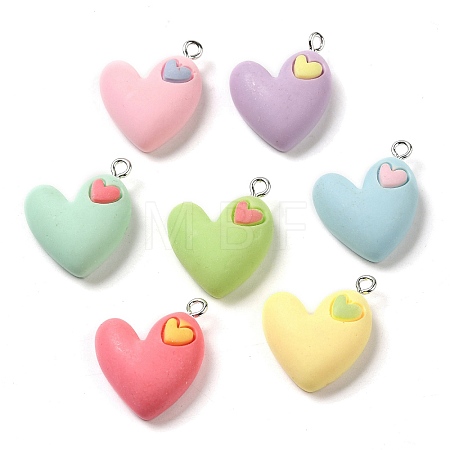 Opaque Resin Pendants RESI-A028-02-1