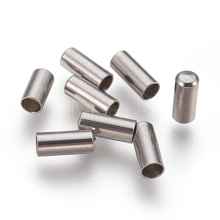 Tarnish Resistant 201 Stainless Steel Cord End Caps STAS-P207-05P-C-1