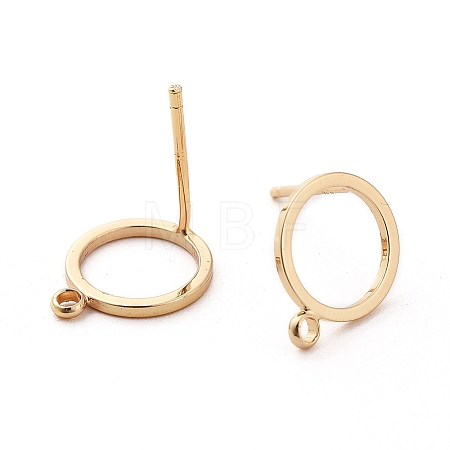 Brass Stud Earring Findings X-KK-S348-358-1