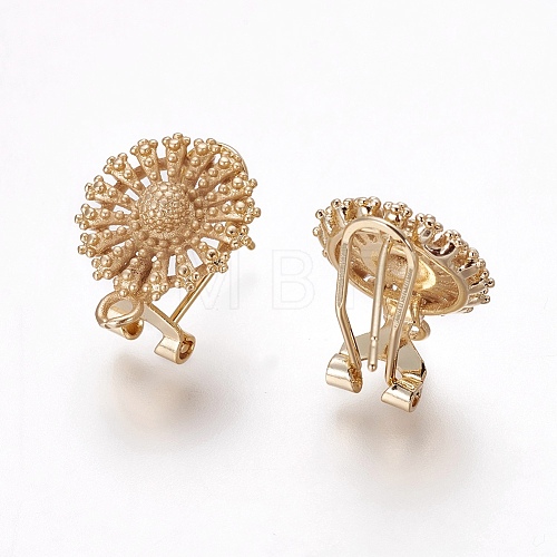 Brass Stud Earring Findings KK-O121-01G-1