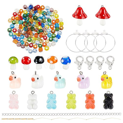 DIY Cute Earring Necklace Making Kit DIY-AR0002-59-1