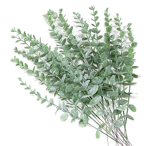 Plastic Artificial Eucalyptus Leaves PW-WG8731F-09-1