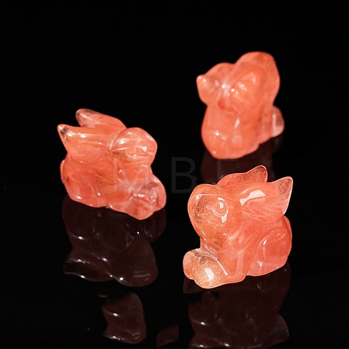 Synthetic Cherry Quartz Glass Display Decorations PW-WG14A90-44-1