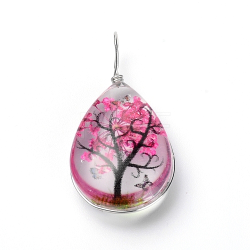 Transparent Glass Pendants GLAA-SZC0001-01J-1