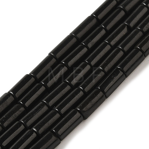 Natural Black Stone Beads Strands G-B091-A16-01-1