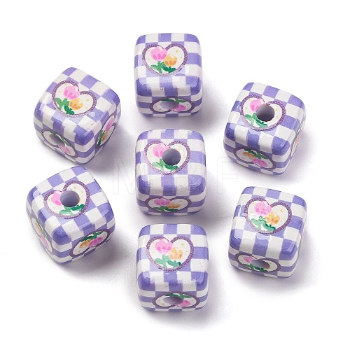 Opaque Acrylic Beads SACR-A009-01B-1