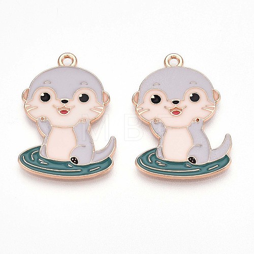 Alloy Enamel Pendants ENAM-T022-02C-01-1