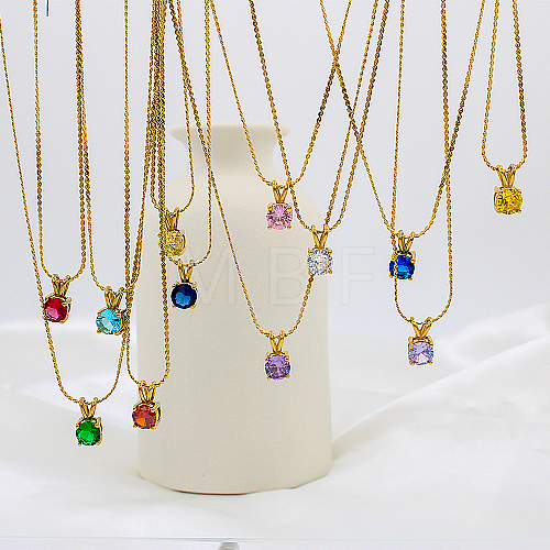Real 18K Gold Plated Stainless Steel Pendant Necklaces CP2918-1-1