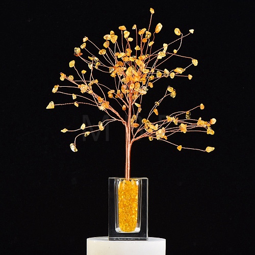 Natural Citrine Chips Tree Decorations PW-WG76312-02-1