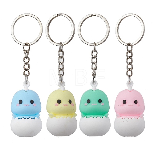 Cartoon Dinosaur Baby PVC Plastic Keychain KEYC-JKC00669-1