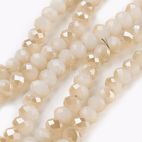 Electroplate Glass Beads Strands X-GLAA-K027-HR-C06-1