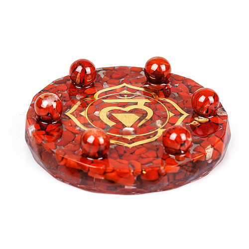 Resin Chakra Round Display Decoration PW-WG65353-07-1