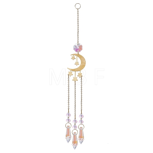 Metal Moon Star Hanging Ornaments PW-WG33340-03-1