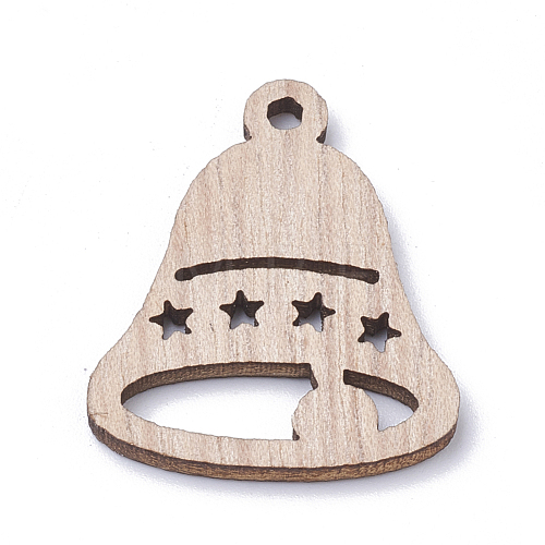 Undyed Wooden Pendants WOOD-S040-25-1