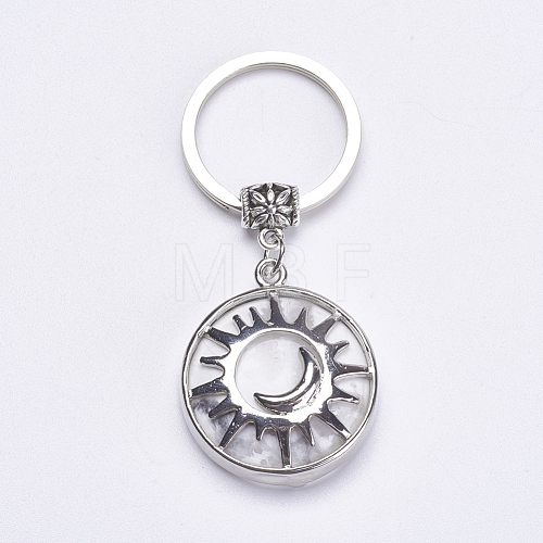 Natural Howlite Keychain KEYC-G043-B04-1