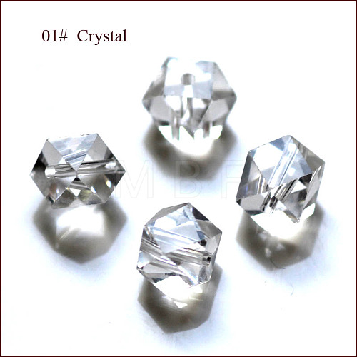 Imitation Austrian Crystal Beads SWAR-F084-4x4mm-01-1