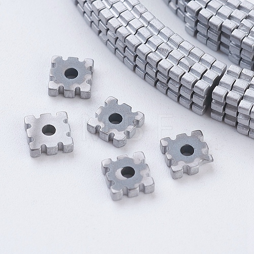 PVD Vacuum Plating Electroplate Non-magnetic Synthetic Hematite Beads Strands G-F534-E05-1