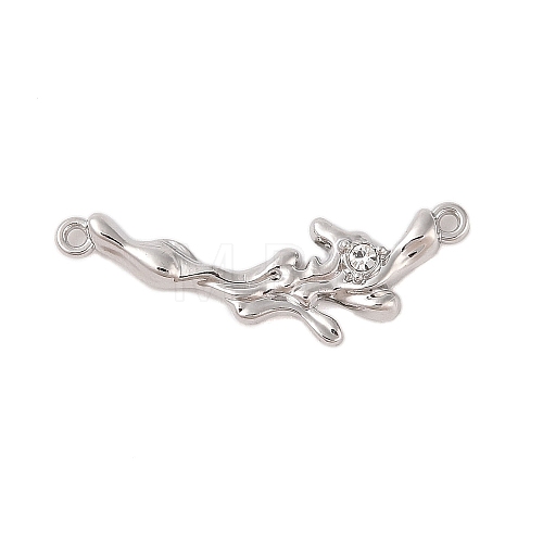 Alloy Crystal Rhinestone Branch Links Connector Charms FIND-Z053-06P-1