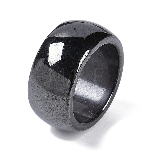 Magnetic Synthetic Hematite Finger Ring RJEW-A047-02B-1