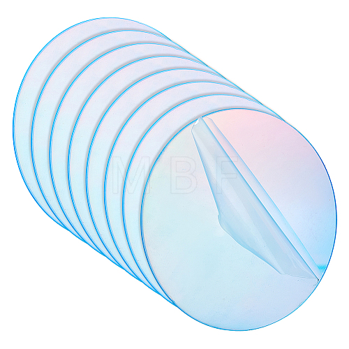 Iridescent Acrylic Plates DIY-CP0008-22-1
