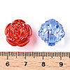 Transparent Acrylic Flower Beads TACR-T028-02-3