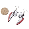 Hallowmas Printed Acrylic Dangle Earrings EJEW-JE06124-01-3