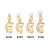 Brass Micro Pave Cubic Zirconia and Shell Cup Pearl Peg Bails Pin Pendants KK-T079-45G-3
