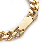 304 Stainless Steel Curb Chain Bracelets BJEW-I279-01G-3