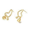 Brass Stud Earring Findings KK-K388-13G-1