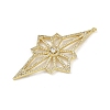 Brass Micro Pave Cubic Zirconia Pendants KK-M322-46G-2