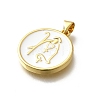 Brass Enamel Pendants KK-P295-02G-02-2