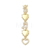 Brass Micro Pave Clear Cubic Zirconia Big Pendants KK-B176-02G-05-1