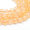 Round Natural Citrine Bead Strands X-G-R345-10mm-21-1