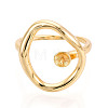 Oval Brass Cup Peg Ring Settings X-KK-N274-38G-2