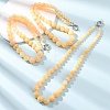 Natural Yellow Jade Graduated Beaded Necklaces GG-CBAA808-01P-1