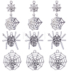 40Pcs 4 Style Tibetan Style Alloy Pendants TIBE-SC0001-85-1